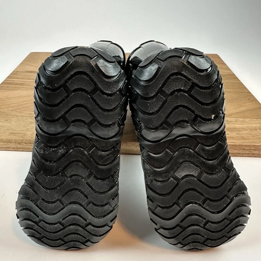 New Little Kids Childrens Bogs Solid Black Waterproof Rubber Rain Boots Size 8 C